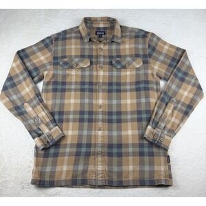 Patagonia Organic Cotton Men's Long-Sleeved Midweight‎ Fjord Flannel Shirt Small